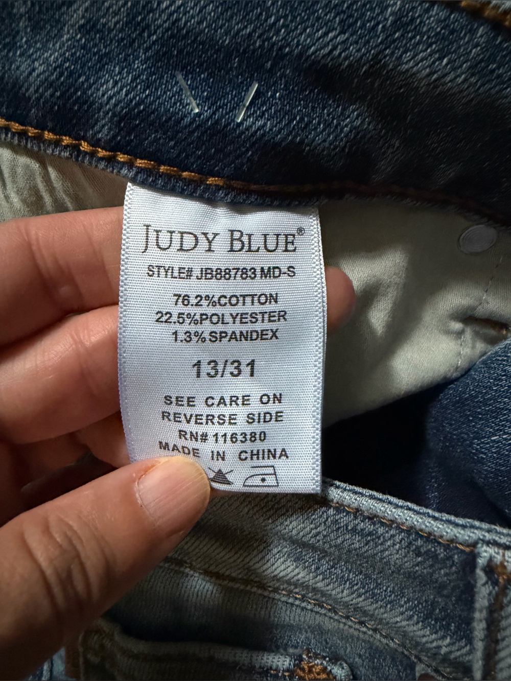 JUDY BLUE High Waist Tummy Control Back Pocket Embroidery Bootcut Jeans NWOT - Picture 8 of 9